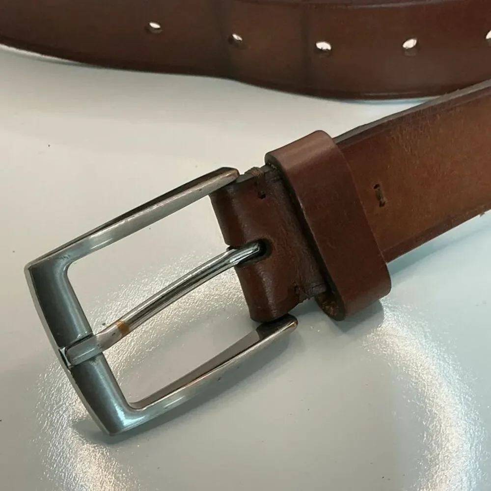 Banana Republic Brown Leather Belt Men’s Size 36 1.25” Casual Dress